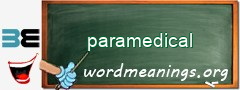 WordMeaning blackboard for paramedical